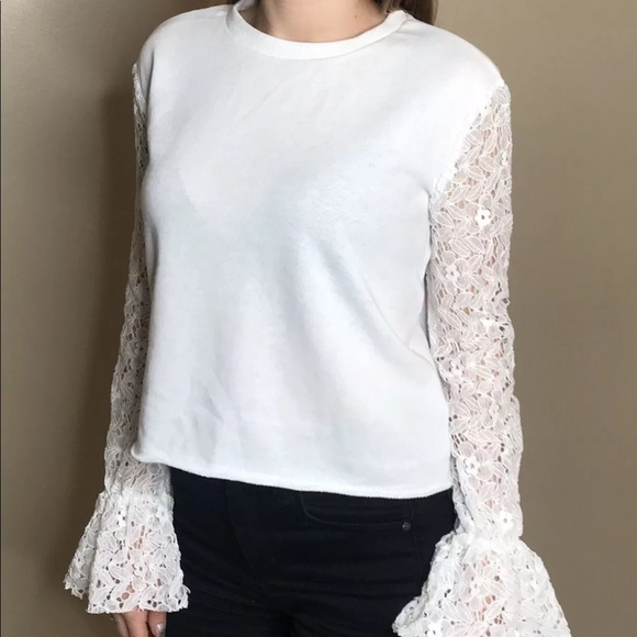 Sweatshirt🌺 Lace Sleeves🌿 - Picture 3 of 5